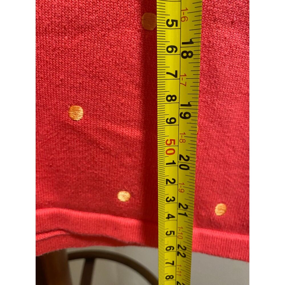 Retro Vintage Bright Pink and Orange Polka Dot Tank Top - Size M - Picture 5 of 5